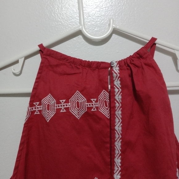 Joie Konomi Halter Neck Embroidery Top Blouse Size 2 in The color Brick - Picture 5 of 10